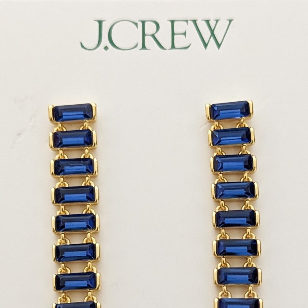 J.Crew Baguette Chain Earrings - Picture 4 of 7